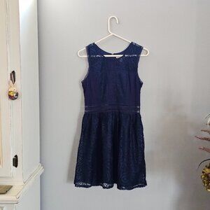 Miami Navy Blue Lace Dress